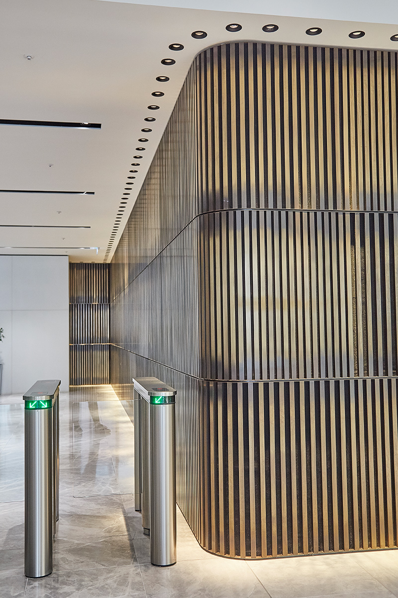 Reception upgrade of 1 Broadgate Quarter, Snowden St, London by John Robertson Architects. Photography by Paris Granger. Reception upgrade of 1 Broadgate Quarter, Snowden St, London by John Robertson Architects. Photography by Paris Granger.